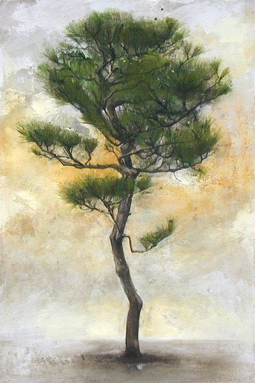 Painting Pine Tree by Go Hayakawa, used in the film Under the Same Moon