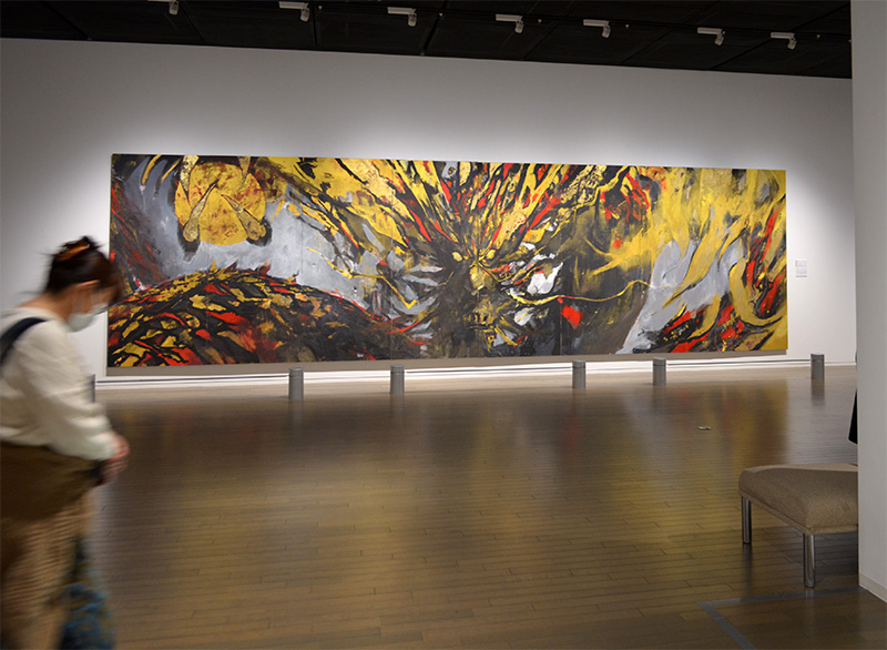 Installation view: gallery space with works from 'The Trajectory of Nihonga' at Tochigi Prefectural Museum of Fine Arts