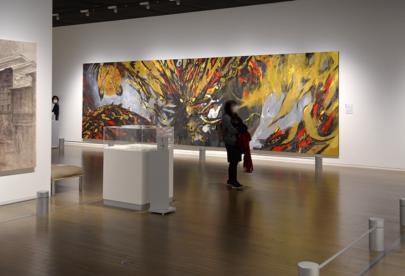 Installation view: gallery space with works from 'The Trajectory of Nihonga' at Tochigi Prefectural Museum of Fine Arts