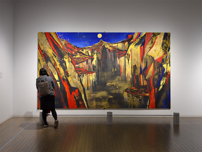 Installation view: gallery space with works from 'The Trajectory of Nihonga' at Tochigi Prefectural Museum of Fine Arts