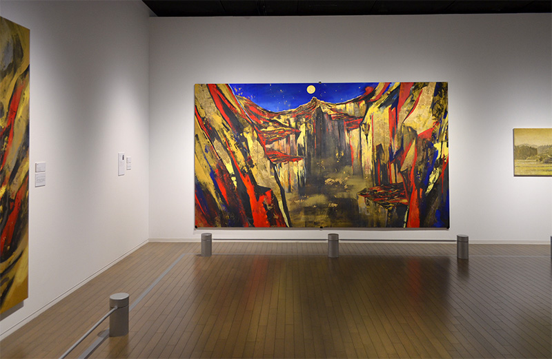 Installation view: gallery space with works from 'The Trajectory of Nihonga' at Tochigi Prefectural Museum of Fine Arts