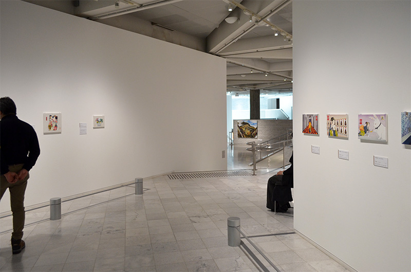 Installation view: gallery space with works from 'The Trajectory of Nihonga' at Tochigi Prefectural Museum of Fine Arts