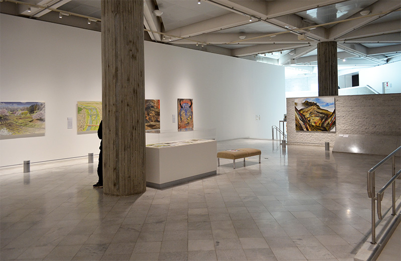 Installation view: gallery space with works from 'The Trajectory of Nihonga' at Tochigi Prefectural Museum of Fine Arts