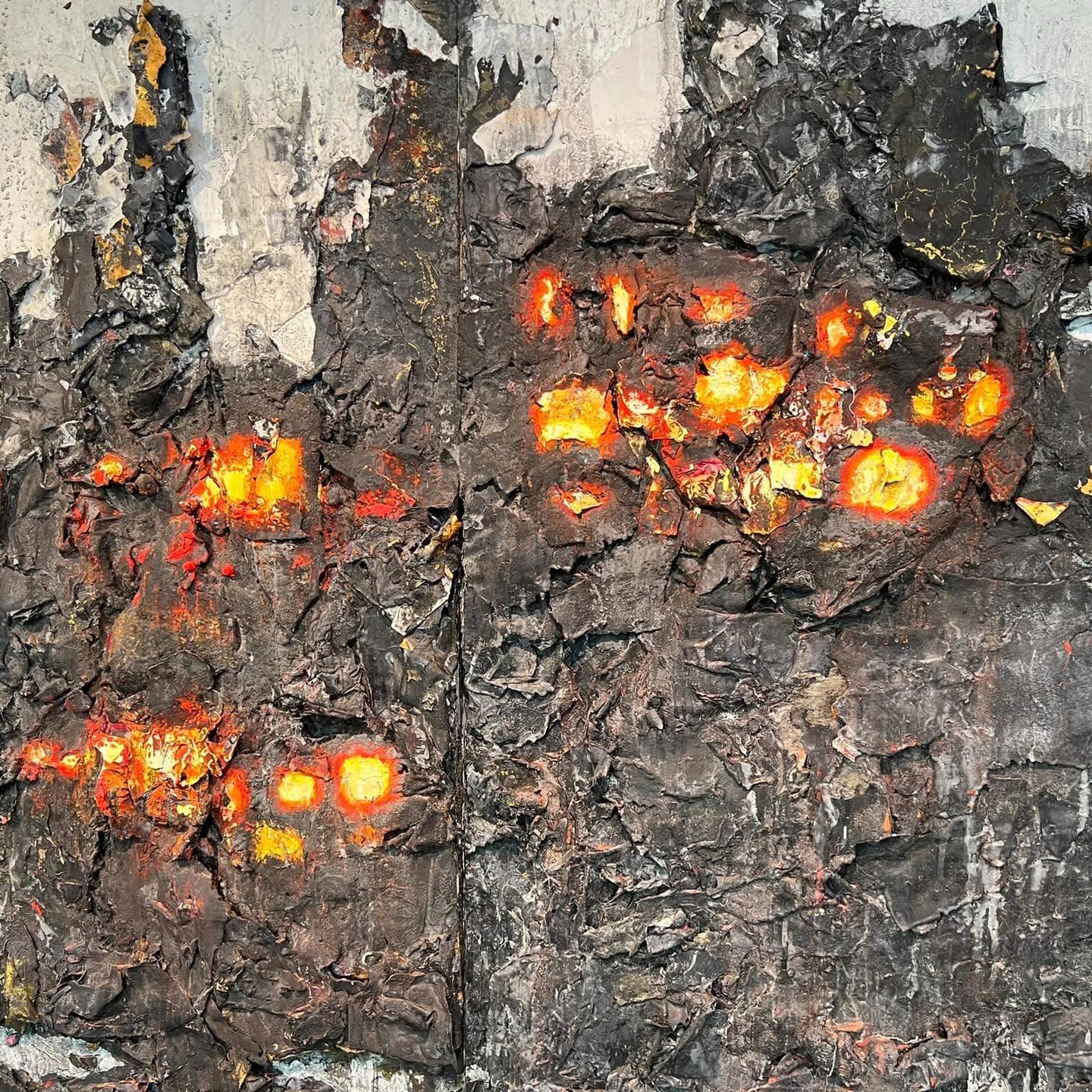 Detail view of the artwork Ruins Weaving a Silhouette